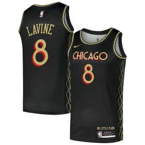 Delizioso Duraturo Zach LaVine Chicago Bulls Nike Swingman Player Jersey City Edition Black per i Fan Veri