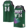 Bellissimo Ray Allen Milwaukee Bucks Big & Tall 1996/97 Hardwood Classics Swingman Jersey Hunter Green per i Fan Veri