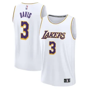 Pratico Anthony Davis Los Angeles Lakers Youth Fast Break Replica Player Jersey Association Edition White per i Fan Veri