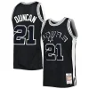 Ottimo Accattivante Tim Duncan San Antonio Spurs 1998/99 Hardwood Classics Off Court Swingman Jersey Black per i Fan Veri