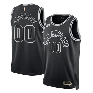 Magnifico Moderno San Antonio Spurs Nike Unisex 2022/23 Custom Swingman Jersey Classic Edition Black per i Fan Veri