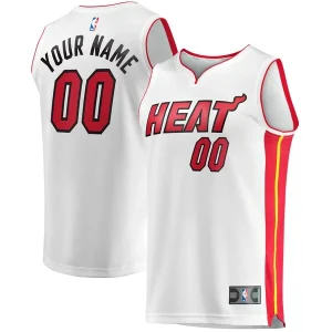 Accattivante Magnifico Miami Heat Youth Fast Break Custom Replica Jersey Association Edition White per i Fan Veri