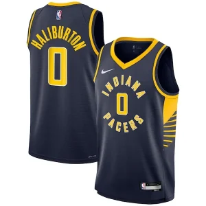 Splendido Fantastico Fascinante Tyrese Haliburton Indiana Pacers Nike Youth Swingman Jersey Icon Edition Navy per i Fan Veri