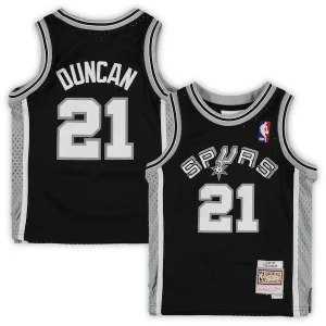 Fascinante Meraviglioso Tim Duncan San Antonio Spurs Preschool 1998/99 Hardwood Classics Throwback Team Jersey Black per i Fan Veri