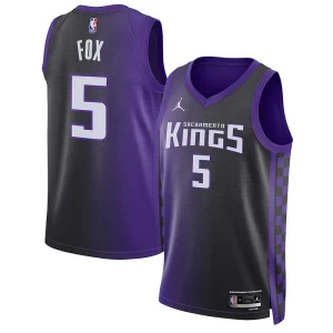 Sofisticato Gorgeous De'Aaron Fox Sacramento Kings Jordan Brand Unisex Swingman Jersey Statement Edition Purple per i Fan Veri