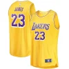 Carino Moderno LeBron James Los Angeles Lakers Youth Fast Break Player Jersey Icon Edition Gold per i Fan Veri