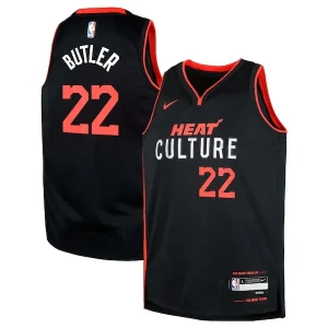 Versatile Duraturo Classico Jimmy Butler Miami Heat Nike Youth Swingman Replica Jersey City Edition Black per i Fan Veri