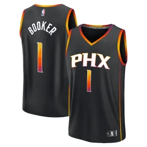 Resistente Robusto Prestigioso Devin Booker Phoenix Suns Fast Break Replica Player Jersey Statement Edition Black per i Fan Veri
