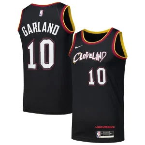 Duraturo Moderno Comodo Darius Garland Cleveland Cavaliers Nike Swingman Player Jersey City Edition Black per i Fan Veri