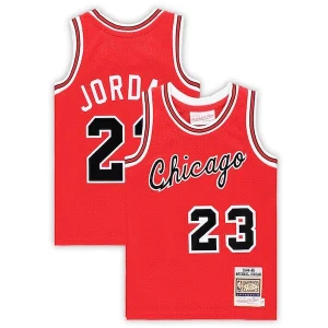 Cool Michael Jordan Chicago Bulls Toddler Hardwood Classics 1984/85 Authentic Swingman Jersey Red per i Fan Veri