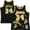 Robusto Elegante Magnifico Shaquille O'Neal Los Angeles Lakers 1996/97 Swingman Sidewalk Sketch Jersey Black per i Fan Veri