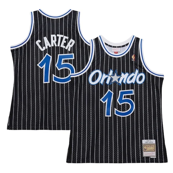 Magnifico Splendido Accattivante Vince Carter Orlando Magic 2009/10 Hardwood Classics Swingman Jersey Black per i Fan Veri