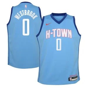 Carino Russell Westbrook Houston Rockets Nike Youth 2020/21 Swingman Jersey Blue City Edition per i Fan Veri