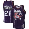 Resistente Cool Marcus Camby Toronto Raptors 2001/02 Hardwood Classics Swingman Jersey Purple per i Fan Veri