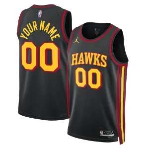 Incantevole Resistente Atlanta Hawks Jordan Brand Unisex 2022/23 Swingman Custom Jersey Statement Edition Black per i Fan Veri