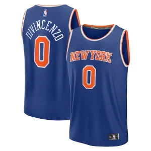 Accattivante Moderno Donte DiVincenzo New York Knicks Fast Break Replica Player Jersey Icon Edition Royal per i Fan Veri