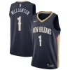 Fantastico Magnifico Moderno Zion Williamson New Orleans Pelicans Nike 2019 NBA Draft First Round Pick Swingman Jersey Navy Icon Edition/White per i Fan Veri