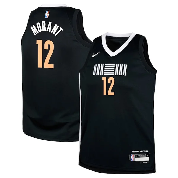 Moderno Meraviglioso Ja Morant Memphis Grizzlies Nike Youth Swingman Replica Jersey City Edition Black per i Fan Veri