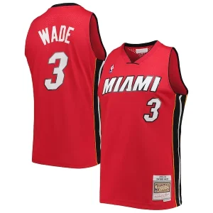 Cool Dwyane Wade Miami Heat Big & Tall Hardwood Classics 2005/06 Swingman Jersey Red per i Fan Veri
