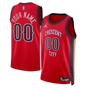 Eccezionale New Orleans Pelicans Jordan Brand Unisex Swingman Custom Jersey Red Statement Edition per i Fan Veri