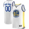 Prestigioso Golden State Warriors Fast Break Custom Replica Jersey White Association Edition/Royal per i Fan Veri