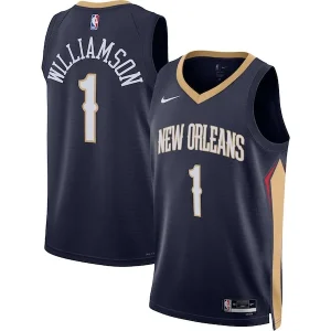 Trendy Zion Williamson New Orleans Pelicans Nike Unisex Swingman Jersey Icon Edition Navy/White per i Fan Veri