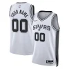 Elegante Lussuoso Splendido San Antonio Spurs Nike Unisex Swingman Custom Jersey White Association Edition per i Fan Veri