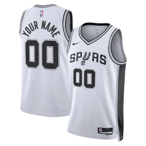 Elegante Lussuoso Splendido San Antonio Spurs Nike Unisex Swingman Custom Jersey White Association Edition per i Fan Veri