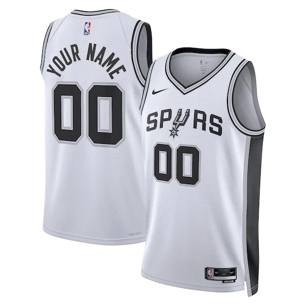 Elegante Lussuoso Splendido San Antonio Spurs Nike Unisex Swingman Custom Jersey White Association Edition per i Fan Veri