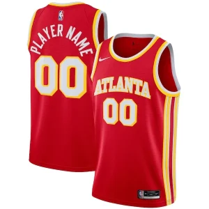 Robusto Atlanta Hawks Nike 2020/21 Swingman Custom Jersey Icon Edition Red per i Fan Veri