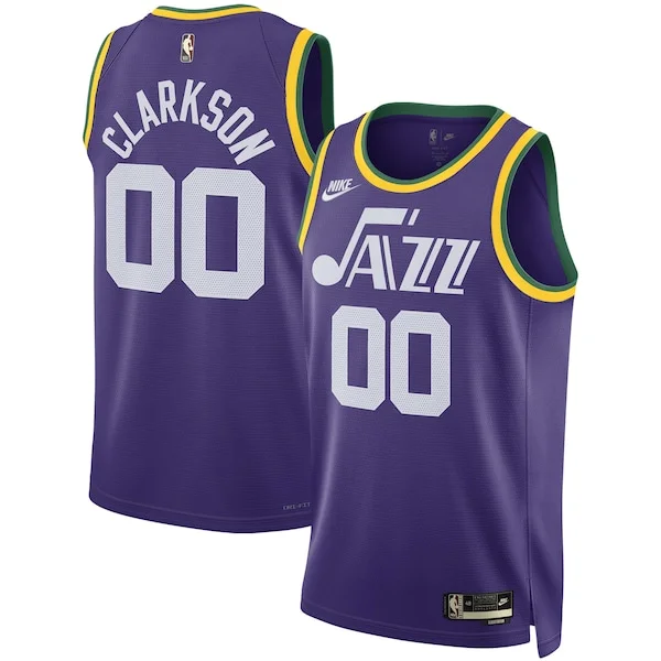 Incantevole Duraturo Jordan Clarkson Utah Jazz Nike Unisex Swingman Replica Jersey Classic Edition Purple per i Fan Veri