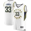 Accattivante Fantastico Myles Turner Indiana Pacers Fast Break Replica Player Jersey White Association Edition per i Fan Veri