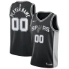 Splendido Magnifico Bellissimo San Antonio Spurs Nike Swingman Custom Jersey Black Icon Edition per i Fan Veri
