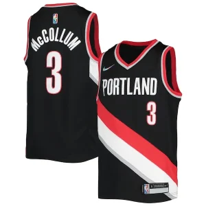Carino Duraturo C.J. McCollum Portland Trail Blazers Nike Youth 2021/22 Diamond Swingman Jersey Icon Edition Black per i Fan Veri