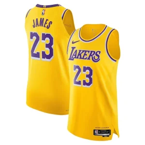 Trendy Carino Attraente LeBron James Los Angeles Lakers Nike Authentic Jersey Icon Edition Gold per i Fan Veri