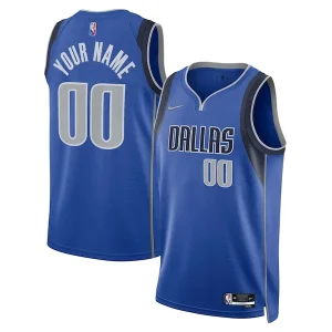 Gorgeous Pratico Accattivante Dallas Mavericks Nike 2021/22 Diamond Swingman Custom Jersey Icon Edition Blue per i Fan Veri