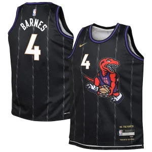 Sofisticato Scottie Barnes Toronto Raptors Nike Youth 2024/25 Swingman Player Jersey City Edition Black per i Fan Veri