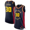 Moderno Elegante Prestigioso Stephen Curry Golden State Warriors Nike 2024/25 Authentic Player Jersey City Edition Navy per i Fan Veri