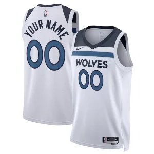 Splendido Minnesota Timberwolves Nike Unisex Swingman Custom Jersey White Association Edition per i Fan Veri