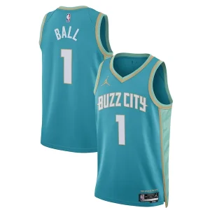 Resistente LaMelo Ball Charlotte Hornets Jordan Brand Unisex 2023/24 Swingman Jersey Teal City Edition per i Fan Veri