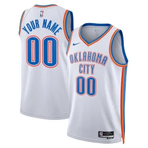 Carino Oklahoma City Thunder Nike Unisex Swingman Custom Jersey White Association Edition per i Fan Veri
