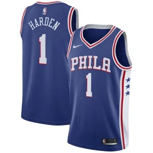 Attraente Ottimo Sofisticato James Harden Philadelphia 76ers Nike Swingman Jersey Icon Edition Royal per i Fan Veri