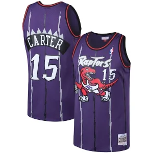 Pratico Moderno Robusto Vince Carter Toronto Raptors 1998/99 Big & Tall Hardwood Classics Swingman Jersey Purple/White per i Fan Veri