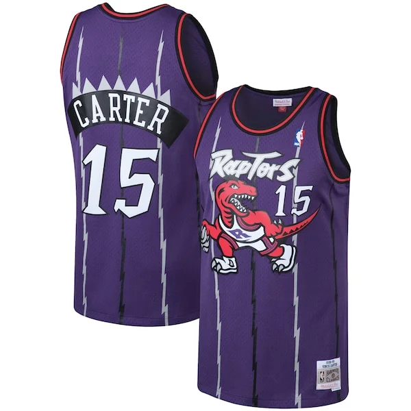 Pratico Moderno Robusto Vince Carter Toronto Raptors 1998/99 Big & Tall Hardwood Classics Swingman Jersey Purple/White per i Fan Veri