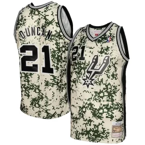 Gorgeous Bellissimo Tim Duncan San Antonio Spurs 2013/14 Swingman Jersey Camo per i Fan Veri