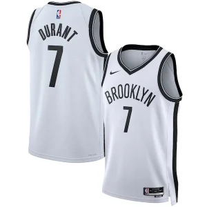 Moderno Bellissimo Kevin Durant Brooklyn Nets Nike Unisex Swingman Jersey Association Edition White/Black per i Fan Veri