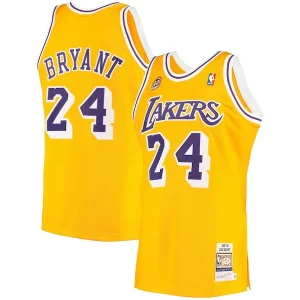 Ottimo Elegante Men's Los Angeles Lakers Kobe Bryant Gold 2007 Hardwood Classics Authentic Jersey per i Fan Veri