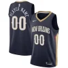 Raffinato Versatile New Orleans Pelicans Nike Swingman Custom Jersey Navy Icon Edition per i Fan Veri