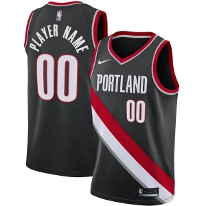 Moderno Portland Trail Blazers Nike 2020/21 Swingman Custom Jersey Icon Edition Black per i Fan Veri