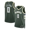 Classico Damian Lillard Milwaukee Bucks Nike Unisex Swingman Jersey Icon Edition Hunter Green per i Fan Veri